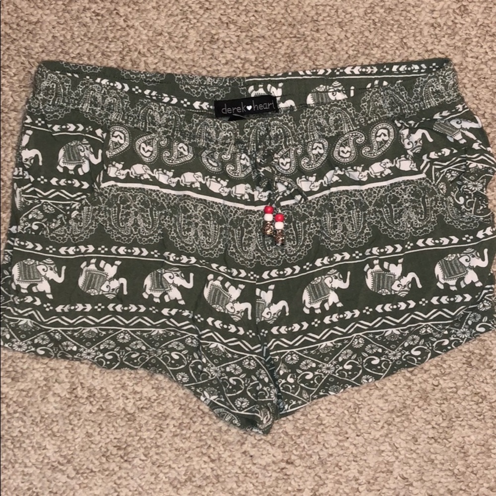 Elephant Print Shorts